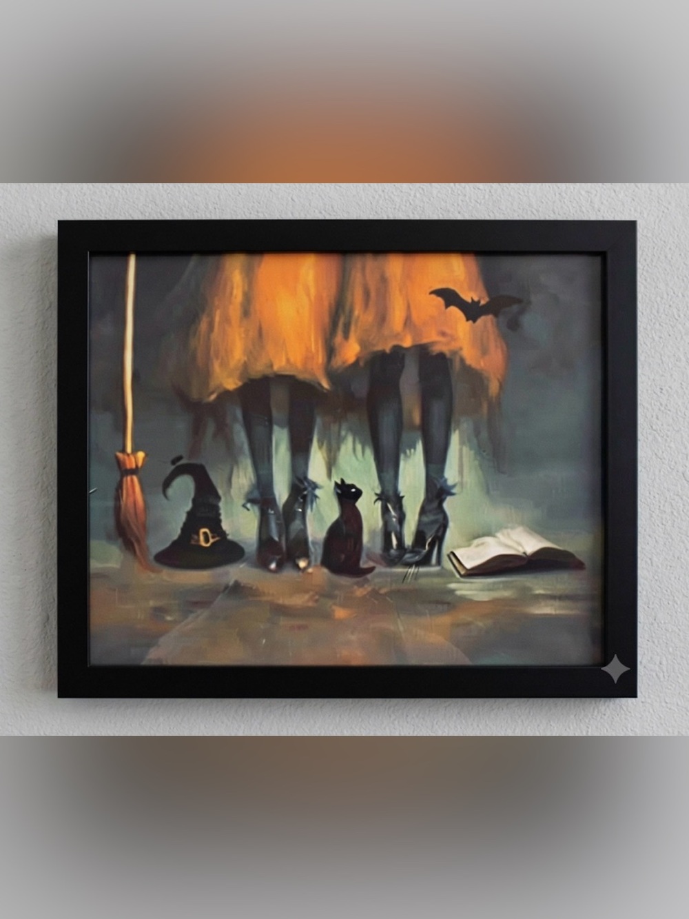 Framed 8x10 Halloween Witch Art Print